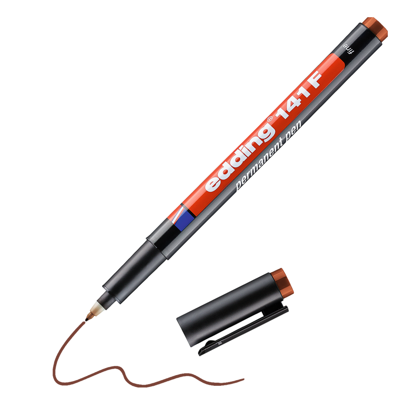 Permanentní popisovač EDDING 141 F OHP, hnědý