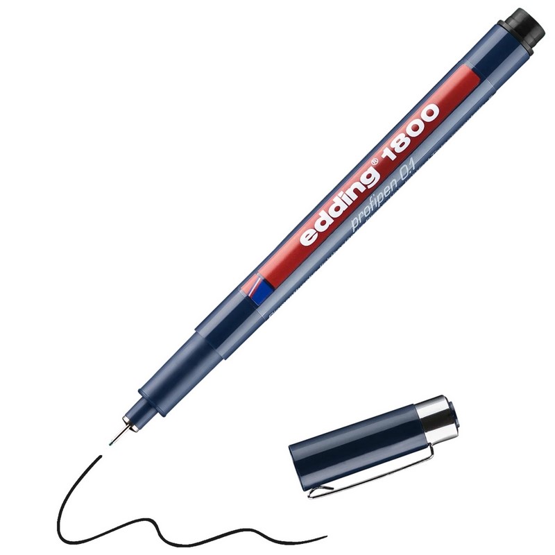 Liner EDDING 1800 Profipen, černý 0,1mm
