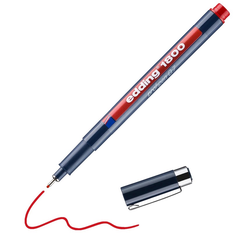 Liner EDDING 1800 Profipen, červený 0,7mm
