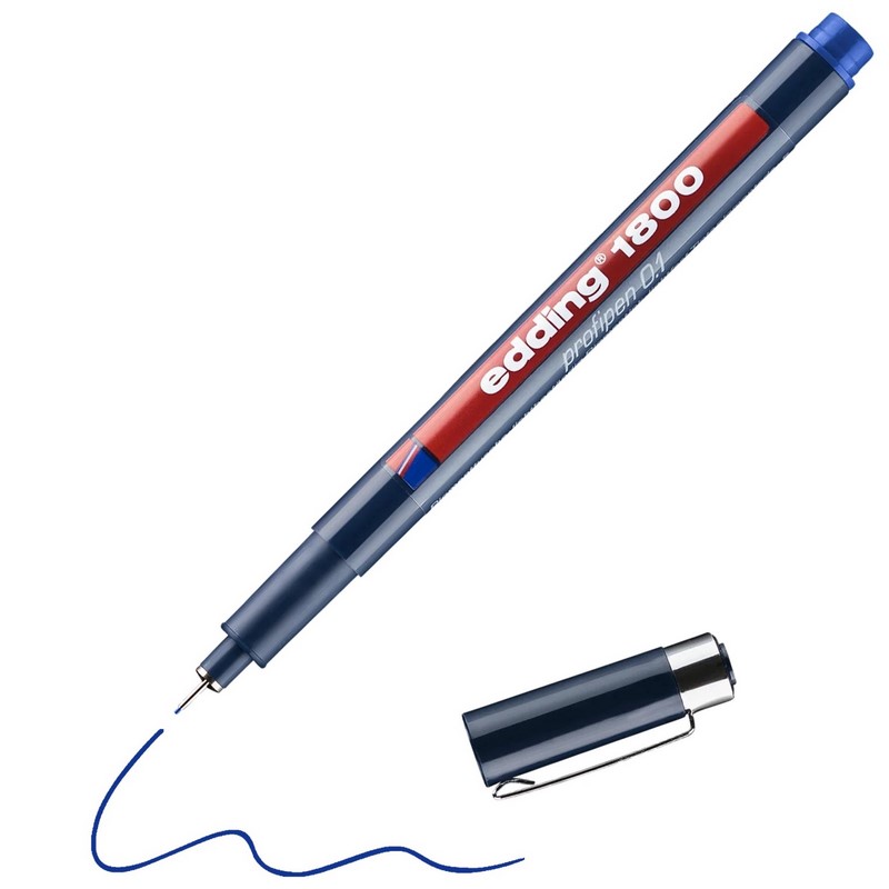 Liner EDDING 1800 Profipen, modrý 0,1mm