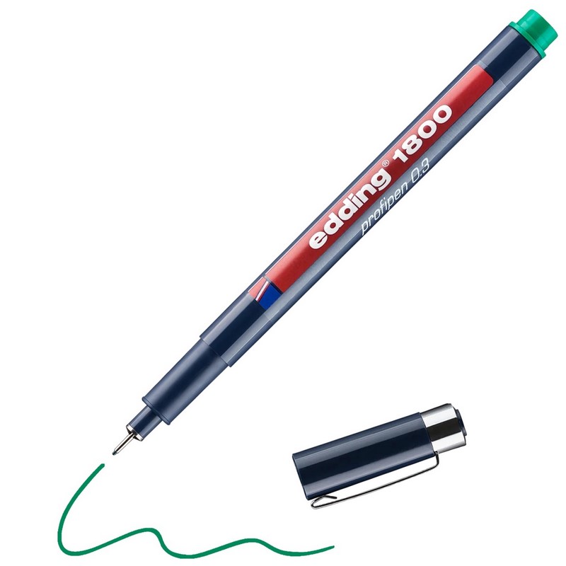 Liner EDDING 1800 Profipen, zelený 0,3mm