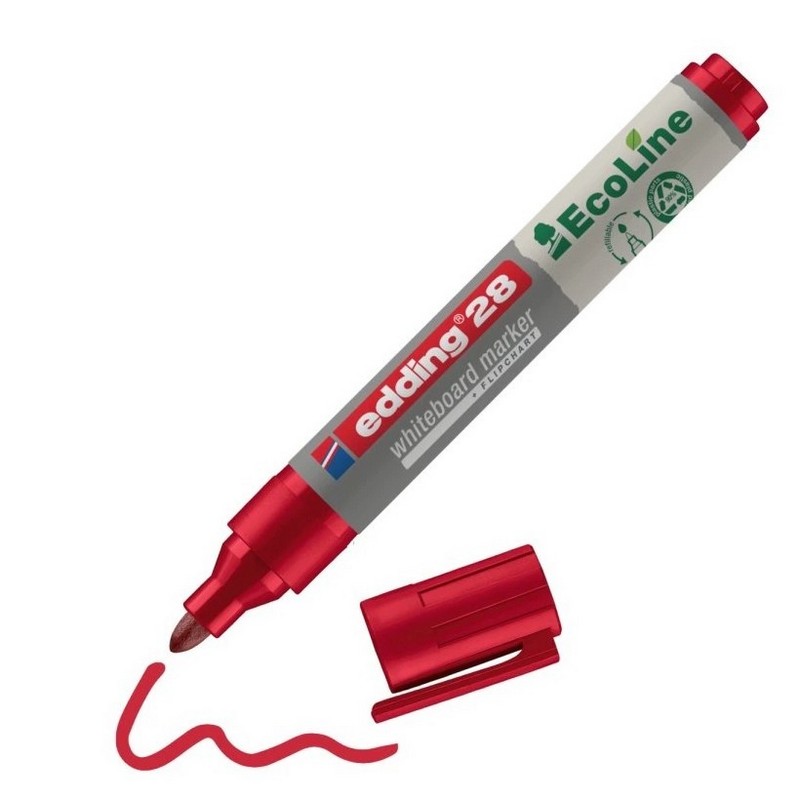 Popisovač na bílé tabule EDDING 28 EcoLine, červený