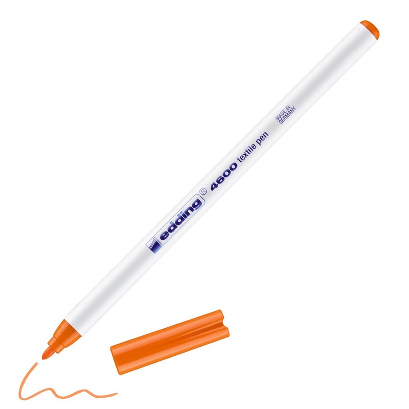 Popisovač na textil EDDING 4600, oranžový
