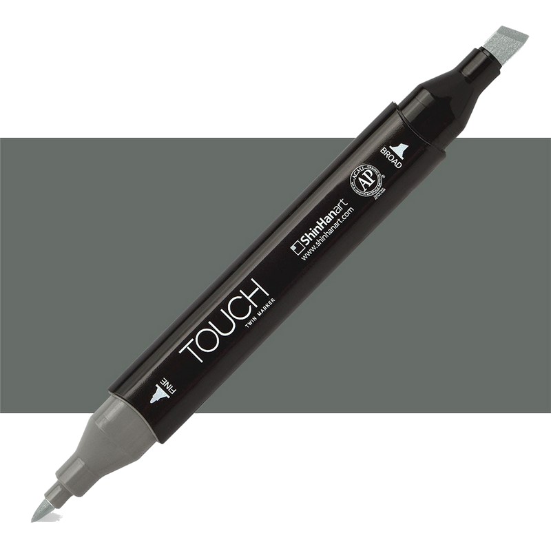 Lihová fixa TOUCH oboustranná Fine & Chisel, GG7 Green grey