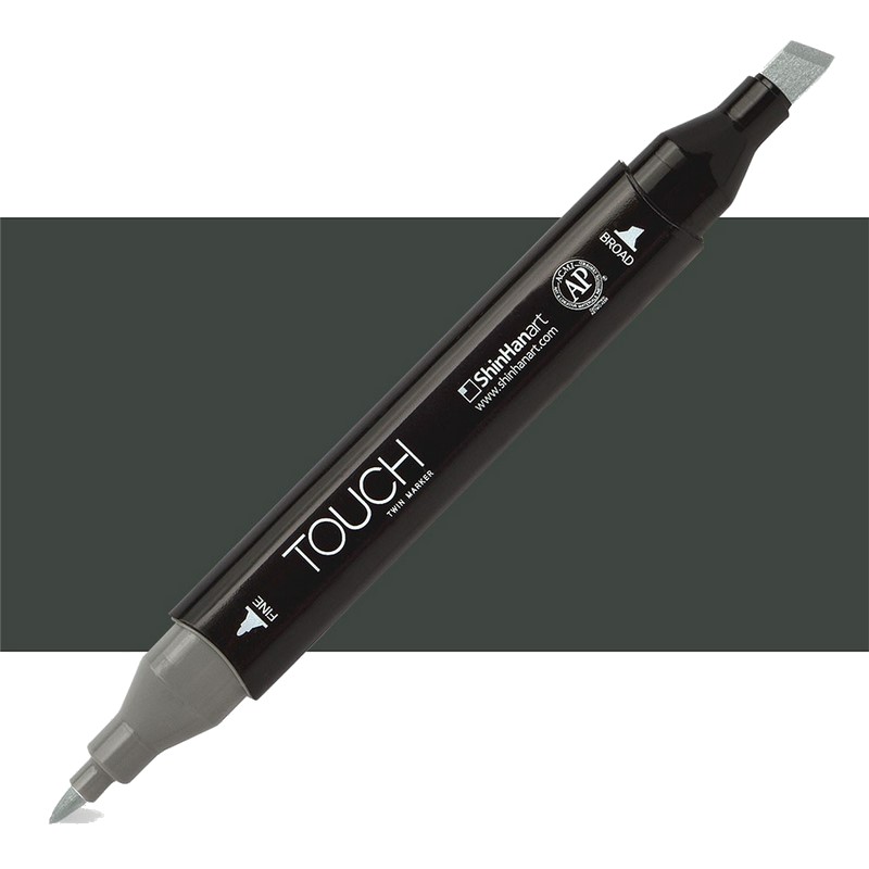 Lihová fixa TOUCH oboustranná Fine & Chisel, GG9 Green grey