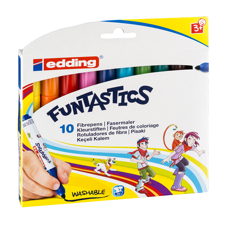 Sada EDDING FUNTASTICS na papír, 10ks pro menší děti