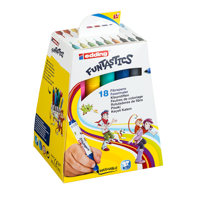 Sada EDDING FUNTASTICS na papír, 18ks pro menší děti