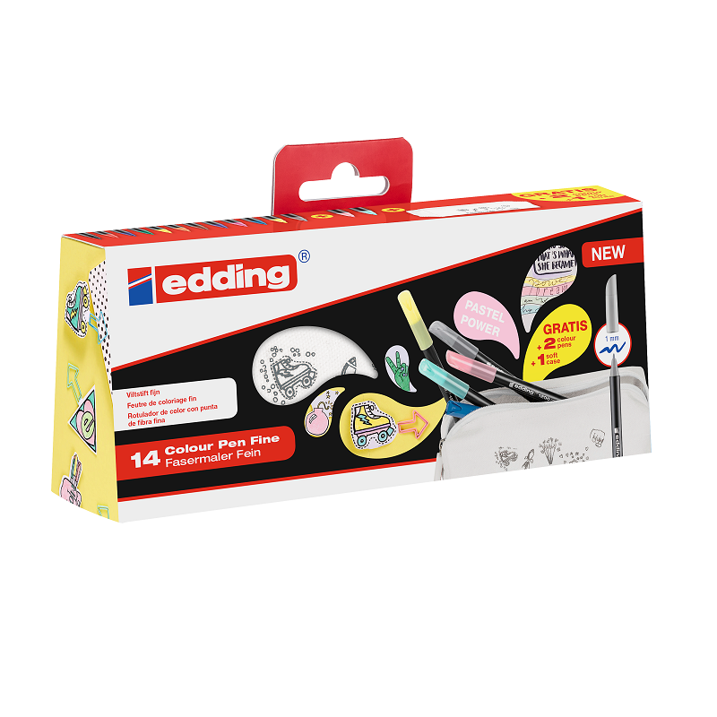 Fix EDDING 1200 na papír, 14ks + penál