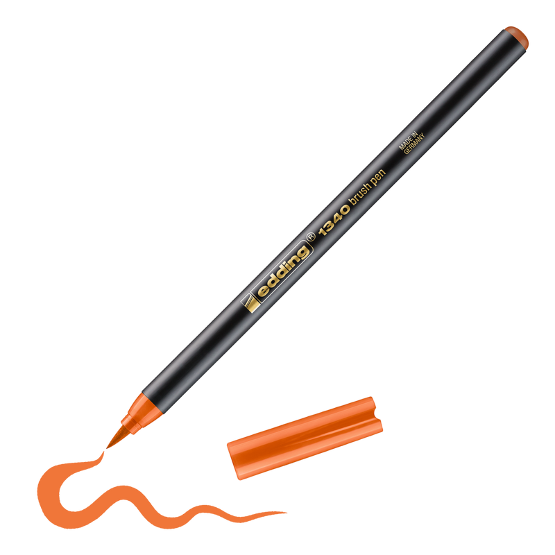 Štětcový fix EDDING 1340 na papír, oranžový