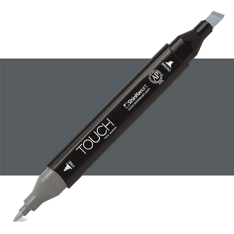 Lihová fixa TOUCH oboustranná Fine & Chisel, CG8 Cool grey
