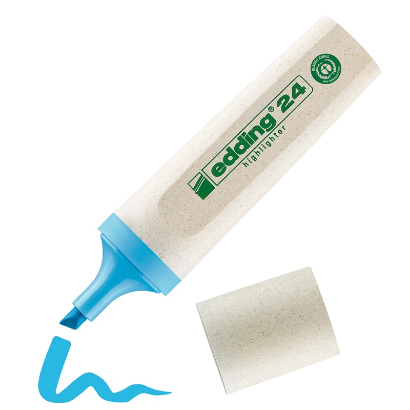 Zvýrazňovač EDDING 24 EcoLine, modrý