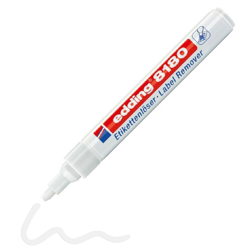 Olejový popisovač EDDING 8180 na odstranění etiket, bezbarvý