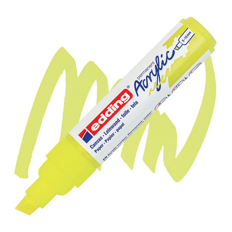 Akrylový popisovač EDDING 5000 B, neon žlutý (065)