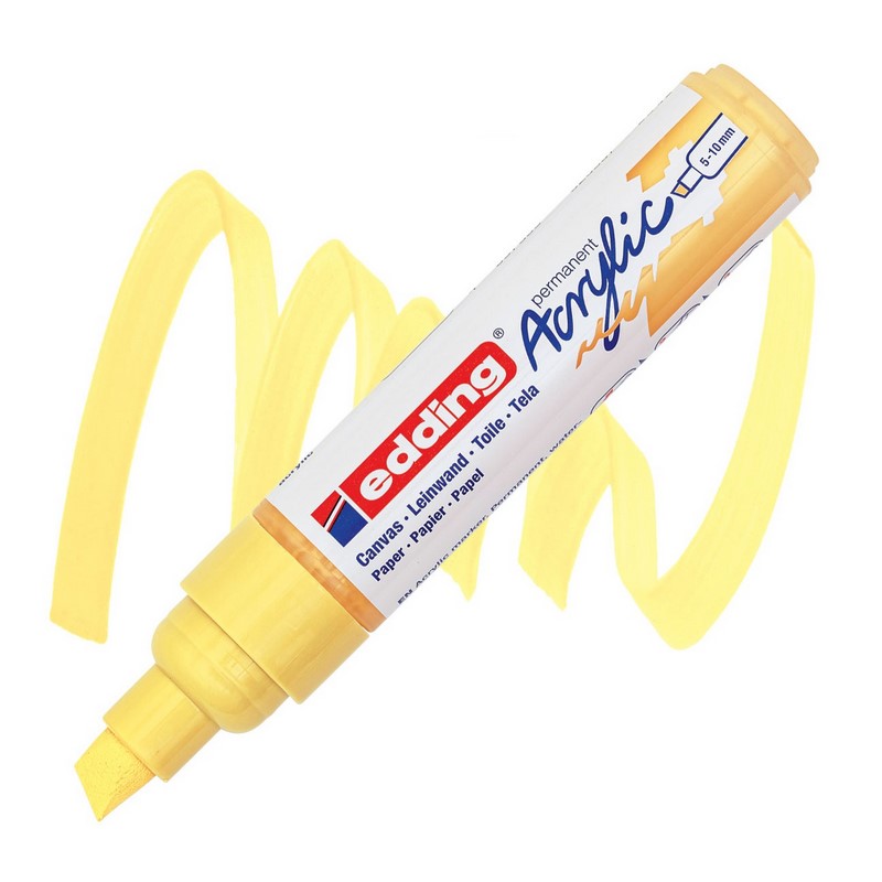 Akrylový popisovač EDDING 5000 B, pastelový žlutý (915)