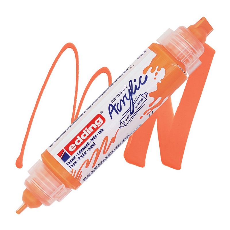 Akrylový popisovač EDDING 5400 3D, neon oranžový (066)