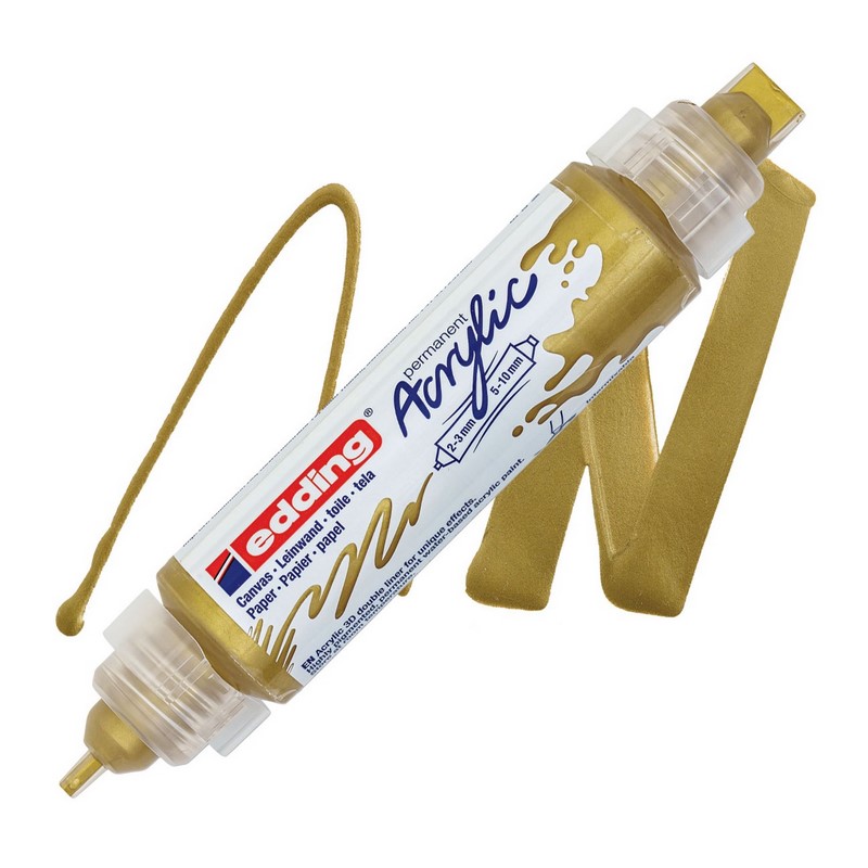 Akrylový popisovač EDDING 5400 3D, zlatý (924)