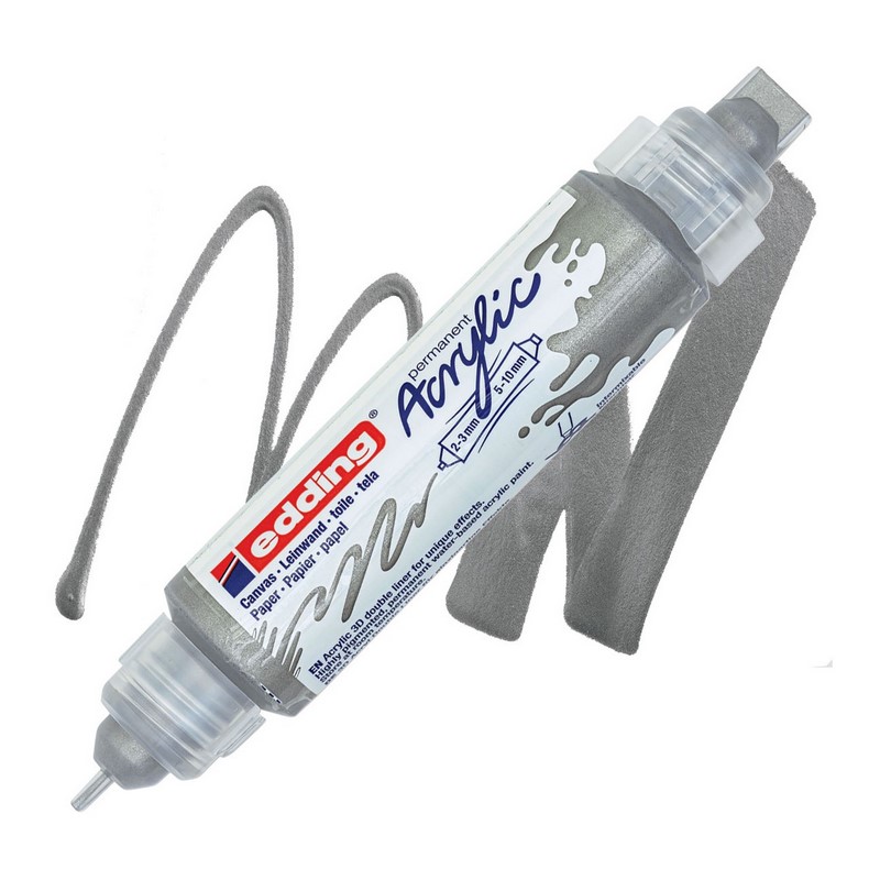 Akrylový popisovač EDDING 5400 3D, stříbrný (923)