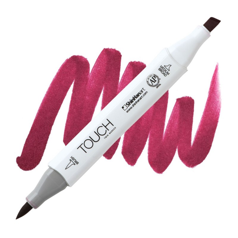 Lihová fixa TOUCH oboustranná Brush & Chisel, R2 Old red