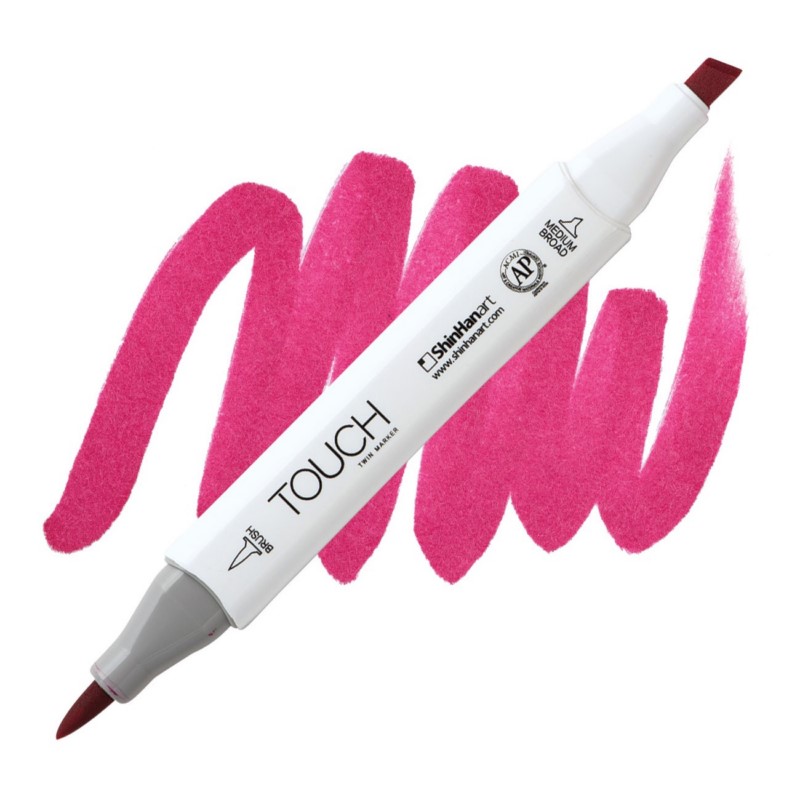 Lihová fixa TOUCH oboustranná Brush & Chisel, R3 Rose red