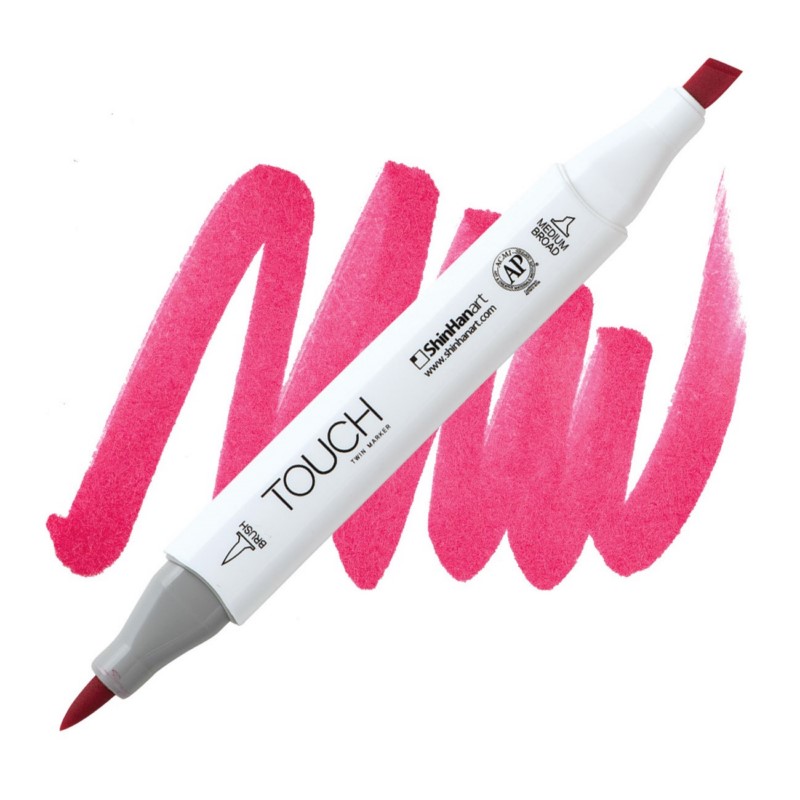 Lihová fixa TOUCH oboustranná Brush & Chisel, R5 Cherry pink