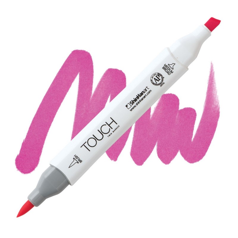 Lihová fixa TOUCH oboustranná Brush & Chisel, RP6 Vivid pink