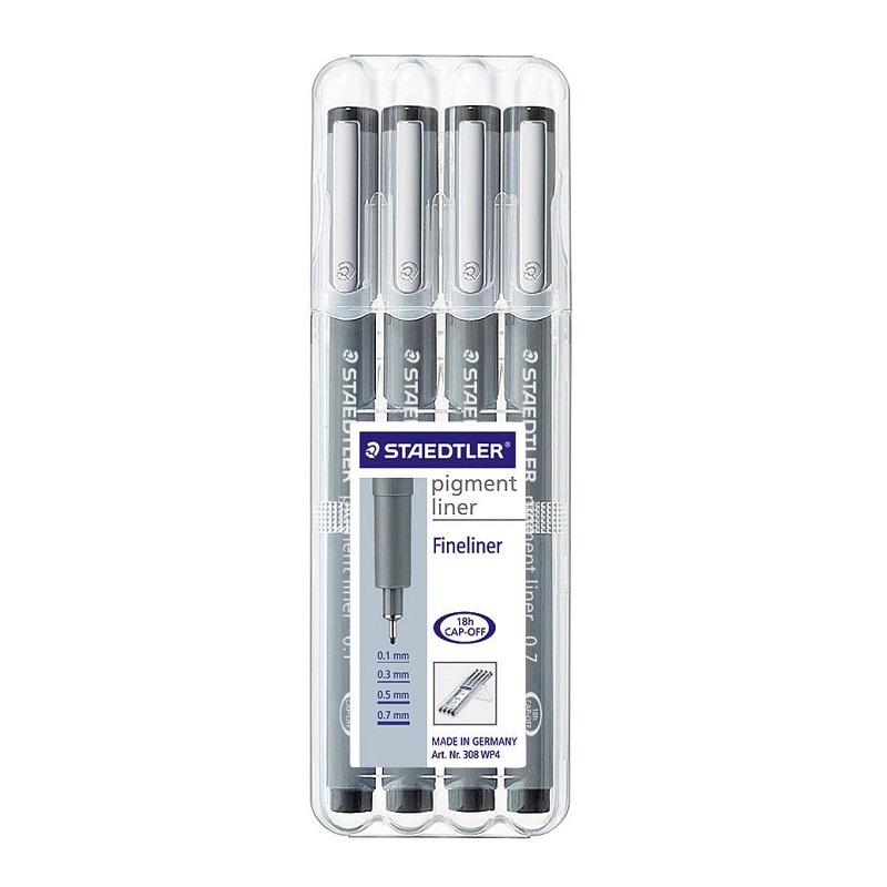 Liner STAEDTLER Pigment, 4ks