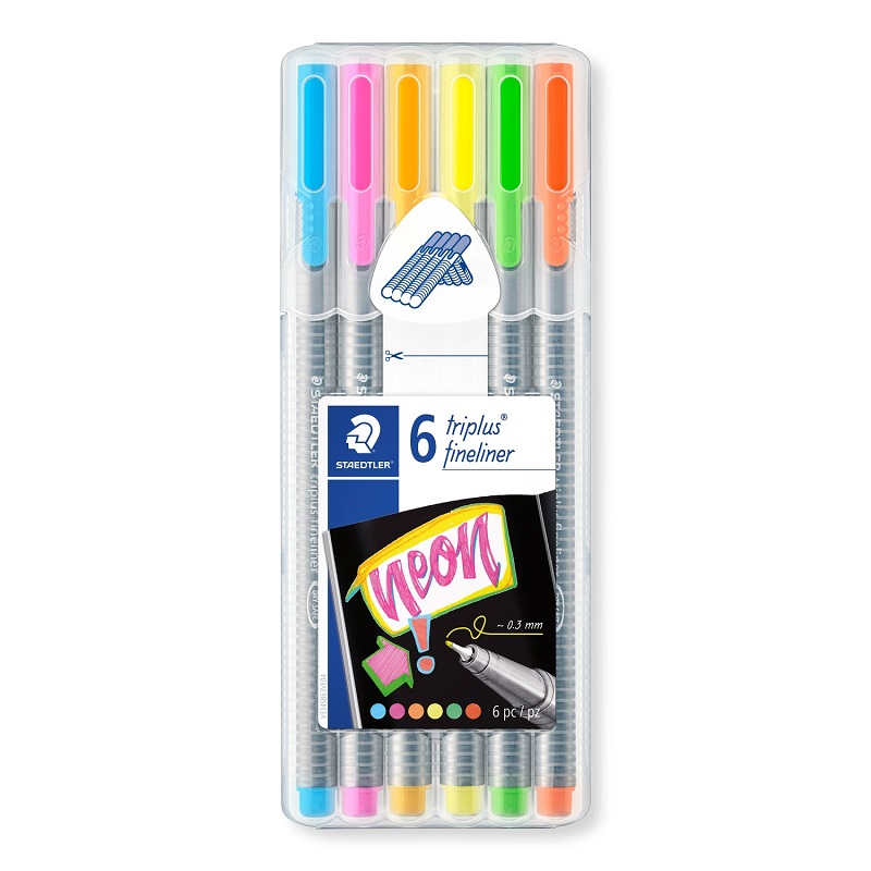 Liner STAEDTLER Triplus 0,3mm Box, 6ks neonové