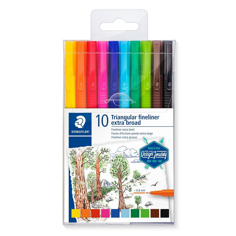 Liner STAEDTLER Triplus 0,8mm, 10ks Design Journey