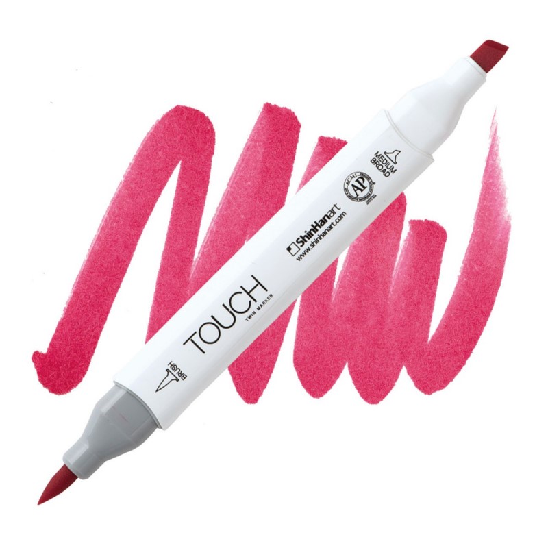 Lihová fixa TOUCH oboustranná Brush & Chisel, R10 Deep red
