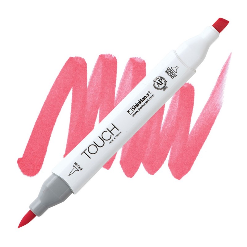 Lihová fixa TOUCH oboustranná Brush & Chisel, R13 Scarlet