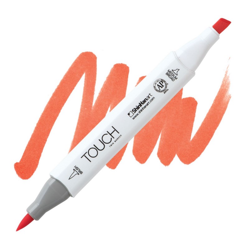 Lihová fixa TOUCH oboustranná Brush & Chisel, R14 Vermilion