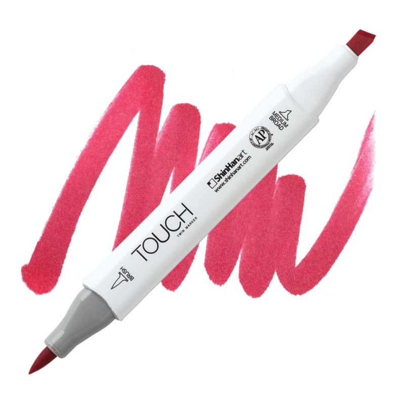Lihová fixa TOUCH oboustranná Brush & Chisel, R15 Geranium
