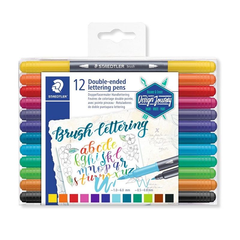 Fix STAEDTLER štětcový oboustranný Design Journey, 12ks