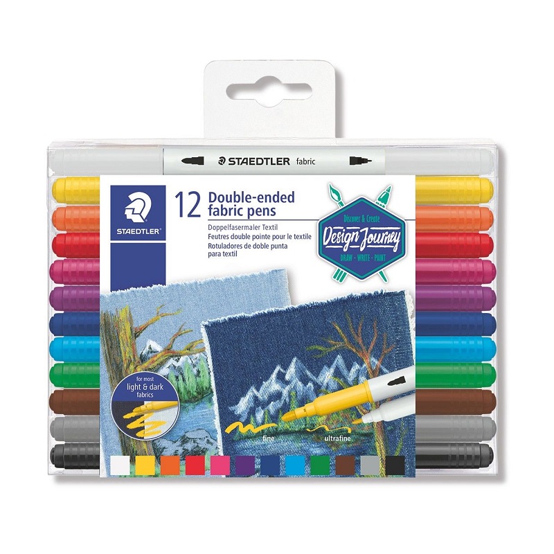 Fix STAEDTLER na textil oboustranný Design Journey, 12ks