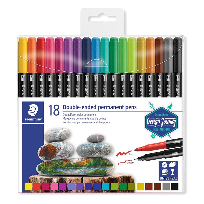 Fix STAEDTLER permanentní oboustranný Design Journey, 18ks