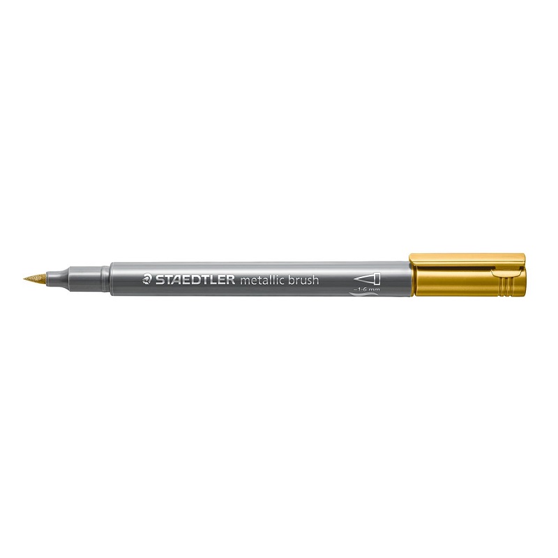 STAEDTLER Metalický štětcový popisovač STAEDTLER, zlatý