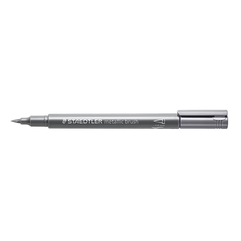 STAEDTLER Metalický štětcový popisovač STAEDTLER, stříbrný