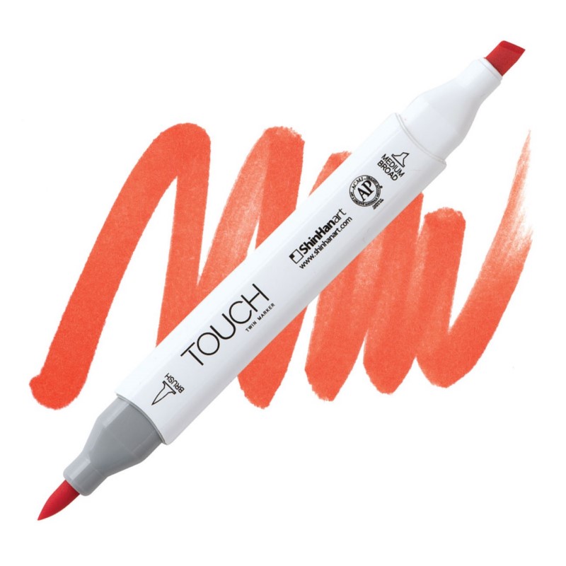 Lihová fixa TOUCH oboustranná Brush & Chisel, R22 French vermilion