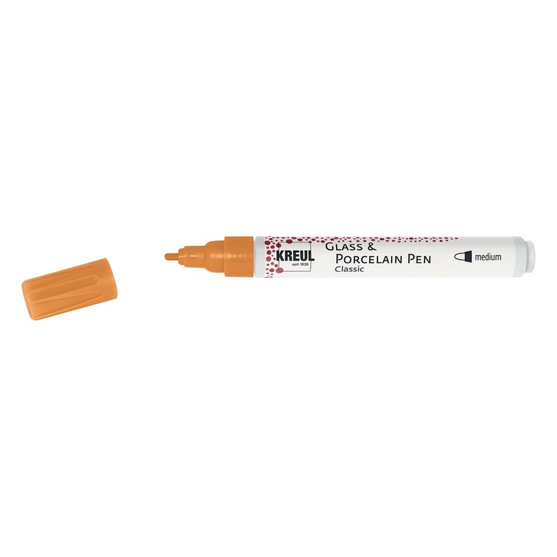 Popisovač na sklo a porcelán KREUL CLASSIC "M", oranžový