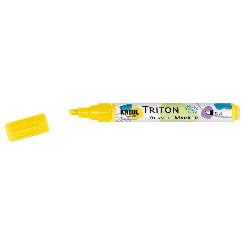 Akrylový popisovač KREUL Triton šikmý, žlutý