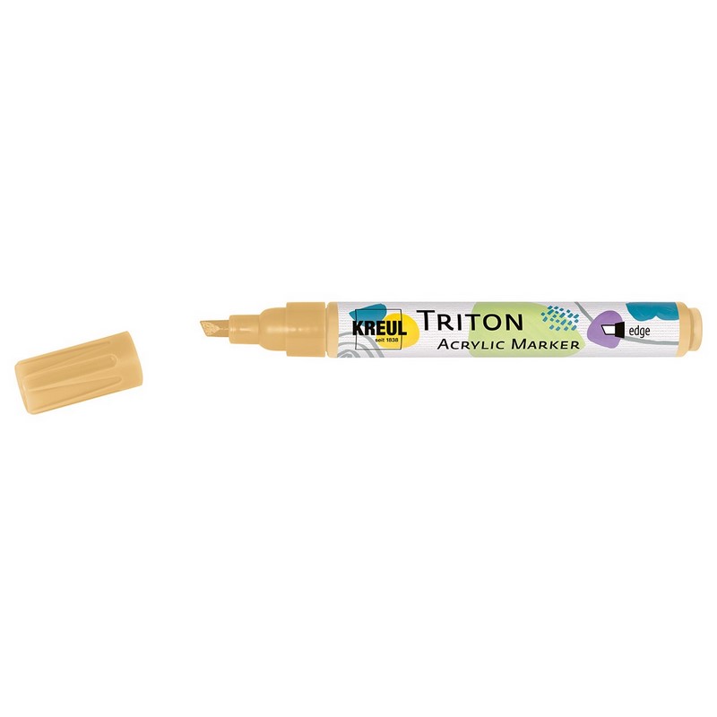 Akrylový popisovač KREUL Triton šikmý, světle okrový