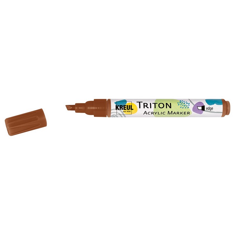 Akrylový popisovač KREUL Triton šikmý, tmavě hnědý