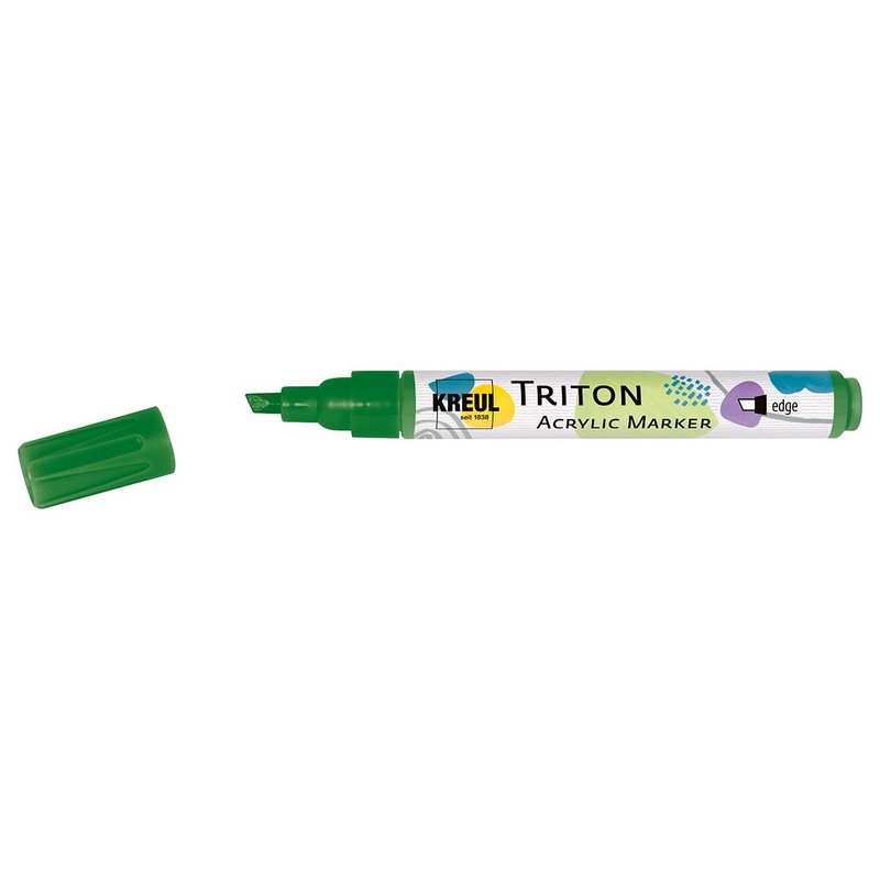 Akrylový popisovač KREUL Triton šikmý, listově zelený
