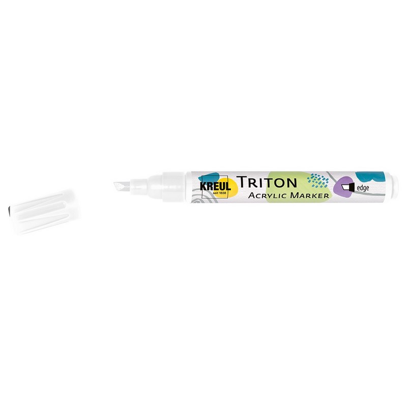 Akrylový popisovač KREUL Triton šikmý, bílý