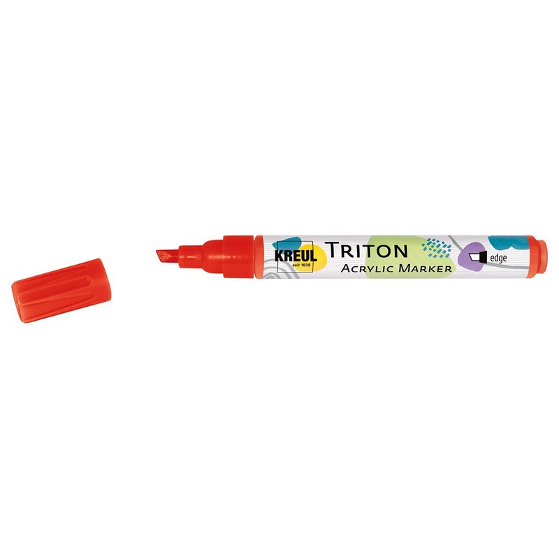 Akrylový popisovač KREUL Triton šikmý, rumělkový