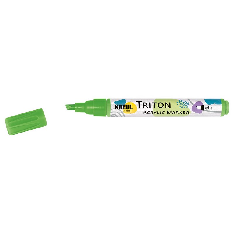 Akrylový popisovač KREUL Triton šikmý, žlutozelený