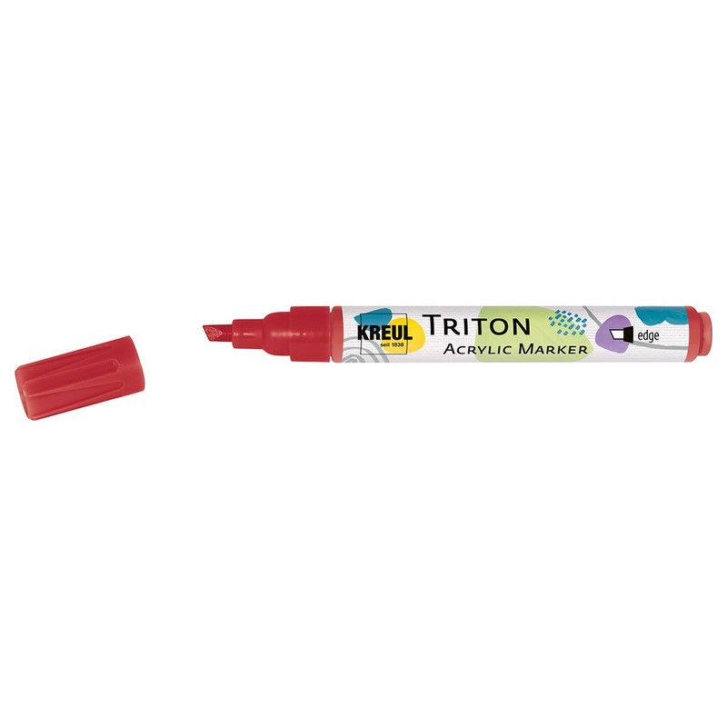 Akrylový popisovač KREUL Triton šikmý, karmínový