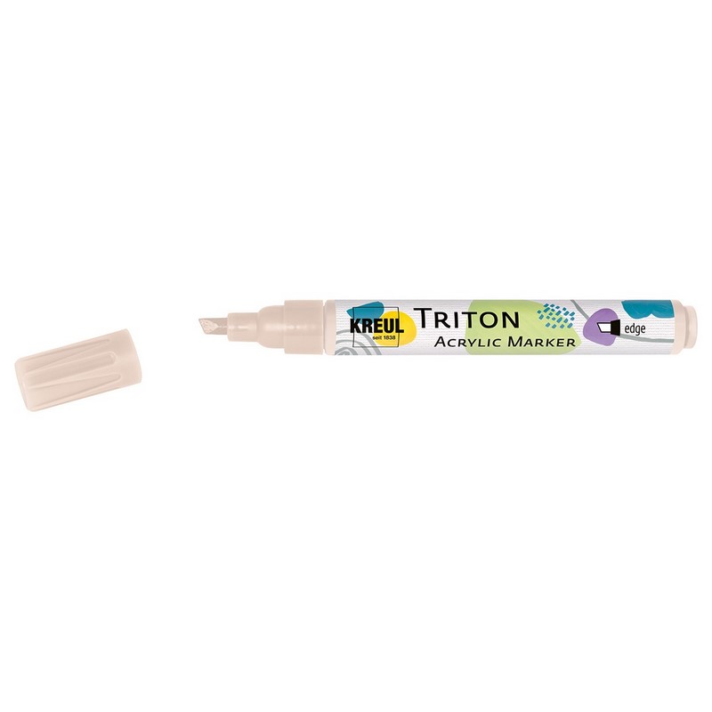 Akrylový popisovač KREUL Triton šikmý, béžový