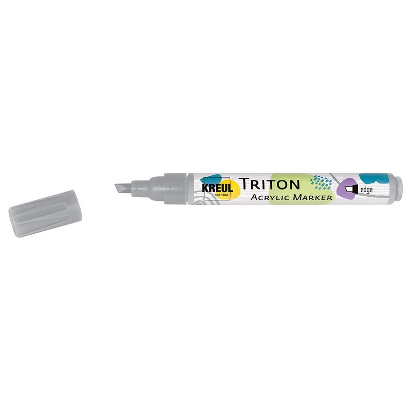 Akrylový popisovač KREUL Triton šikmý, šedý