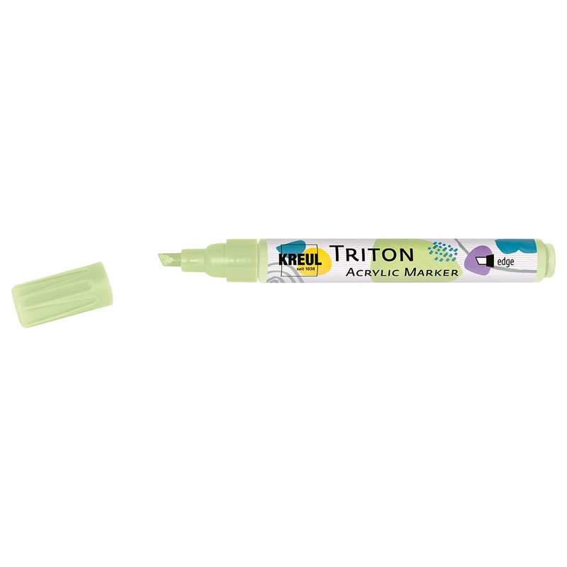 Akrylový popisovač KREUL Triton šikmý, bledě zelený